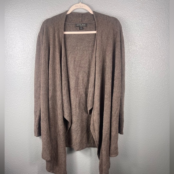 Barefoot Dreams Womens CozyChic Lite Calypso Wrap L\XL Brown Cardigan Bamboo - Picture 2 of 8